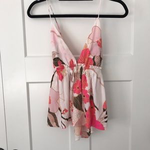 Express Floral Flowy Tank Top NEW